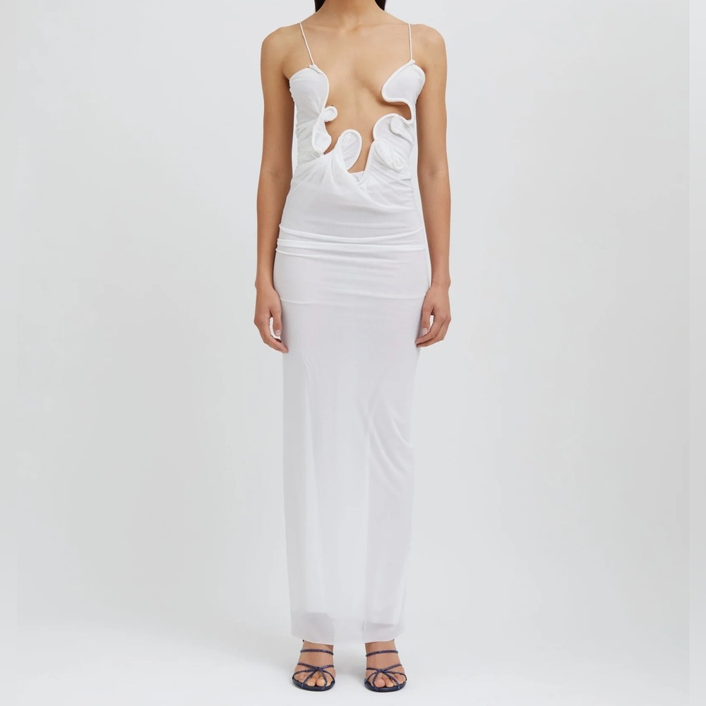 Christopher Esber Venus Molded Maxi Frill Dress